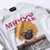 「MR.DOGMAN 【アフロドッグ】YELLOW ver.」 BIG LONG SLEEVE T-SHIRTS / WHITE/S/M/L