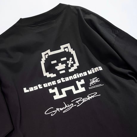 【限定受注カラー】「STANDING BEAR」ボックスシルエットコードTシャツ /BLACK/M/L/XL