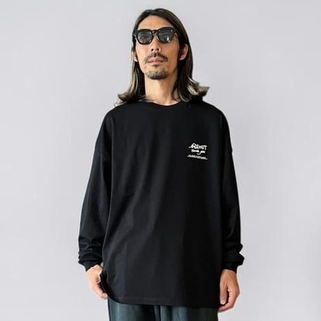 「AFRO OYAJI」 BIG LONG SLEEVE T-SHIRTS / WHITE/S/M/L