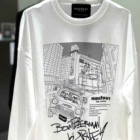 「BOMBERMAN JOURNEY - KOKURA ver.」BIG LONG SLEEVE T-SHIRTS / WHITE/BLACK/S/M/L