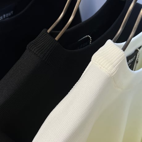 「HIDEOUT-LOGO」OVER FITTING KNIT / IVORY / BLACK / M / L / XL