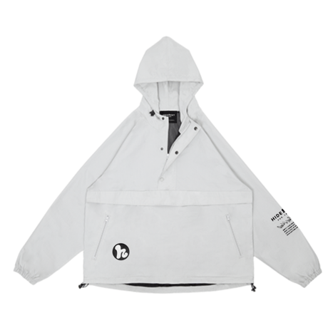 HIGH DENSTIY COTTON ANORAK PARKA /SILVER/S/M/L