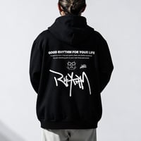 「RHYTHM」 SUPER HEAVY SWEAT HODDIE ZIP UP / BLACK/M/L/XL