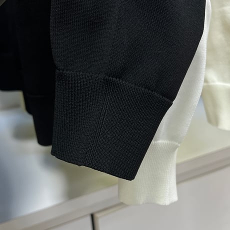 「HIDEOUT-LOGO」OVER FITTING KNIT / IVORY / BLACK / M / L / XL