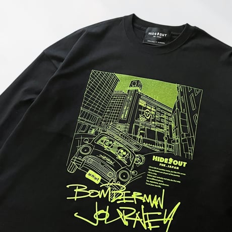 「BOMBERMAN JOURNEY - KOKURA ver.」BIG LONG SLEEVE T-SHIRTS / WHITE/BLACK/S/M/L