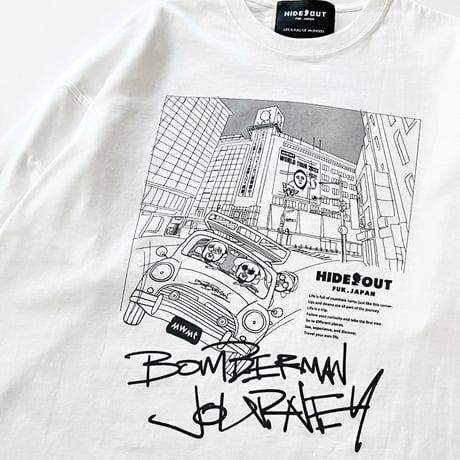「BOMBERMAN JOURNEY - KOKURA ver.」BIG LONG SLEEVE T-SHIRTS / WHITE/BLACK/S/M/L