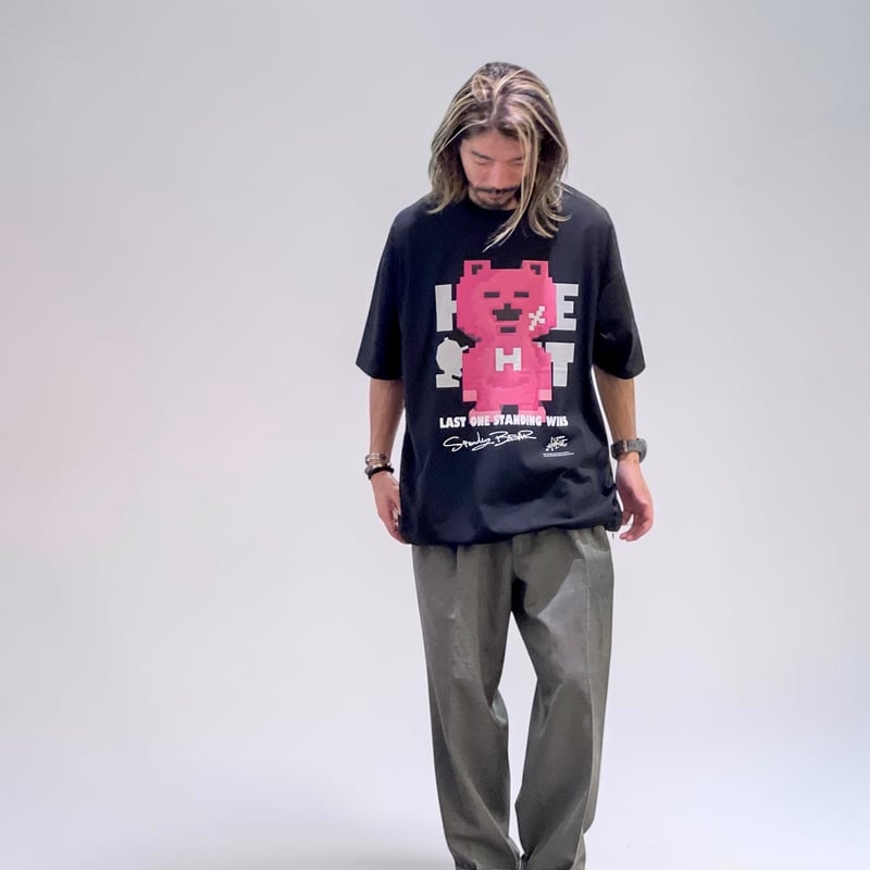 限定受注カラー】「STANDING BEAR」ボックスシルエットコードTシャツ