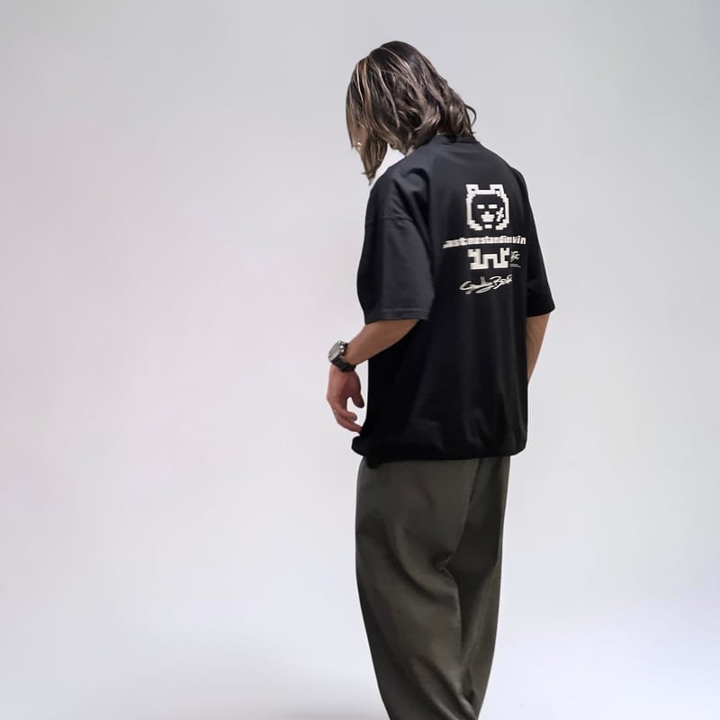 限定受注カラー】「STANDING BEAR」ボックスシルエットコードTシャツ