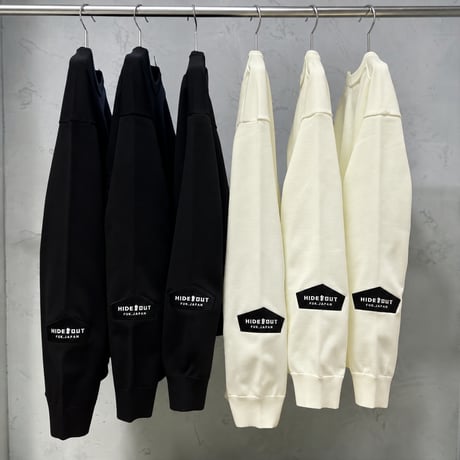 「HIDEOUT-LOGO」OVER FITTING KNIT / IVORY / BLACK / M / L / XL