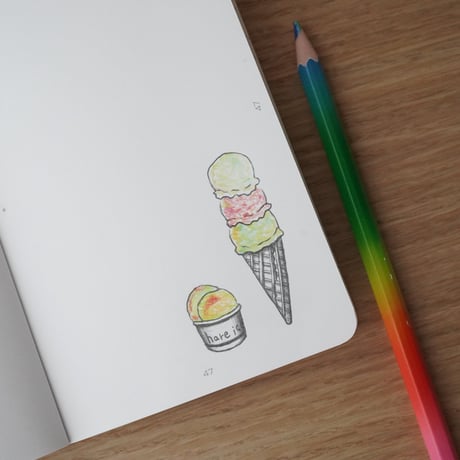塗り絵ができるダイアログノートアート（3冊+色鉛筆セット）｜晴夏Edition
