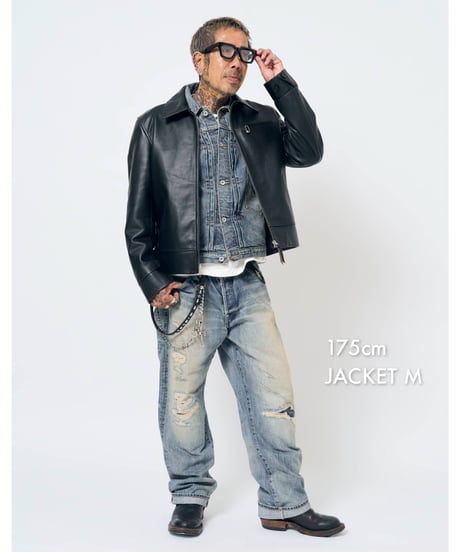 【限定31着】MADE IN YP | RE:LORE『VINTAGE HORSEHIDE RIDERS JACKET』"NO BACK PRINT"｜無地.ver