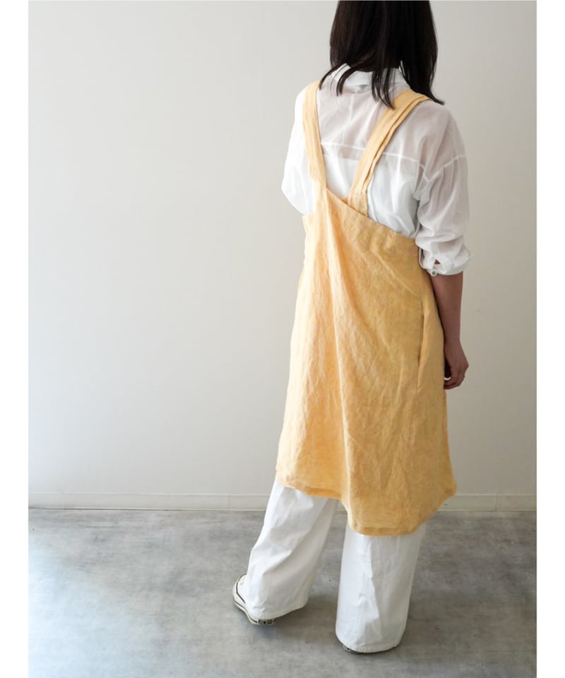 リネンシャンブレー クロスエプロン 限定レモン | E'PICE
