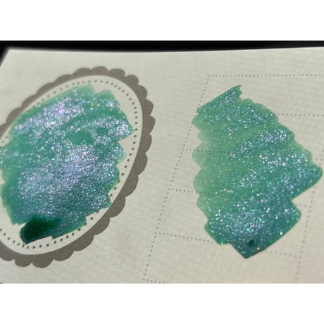 DREAM INK 白栅绿荫　ラメ入り遊色インク20ml