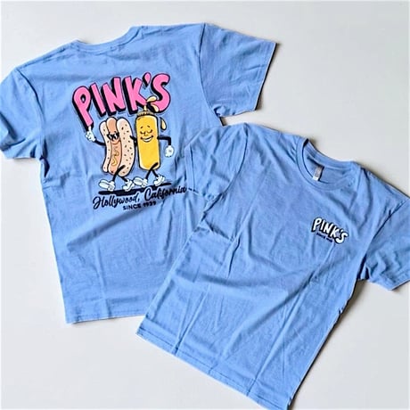 PINK’S HOTDOGS T-shirt（SKYBLUE）
