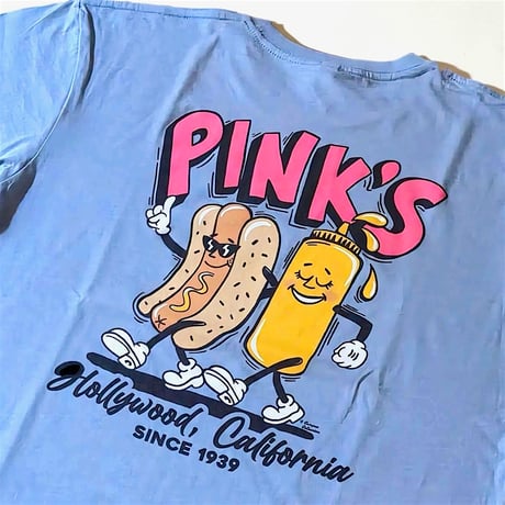 PINK’S HOTDOGS T-shirt（SKYBLUE）