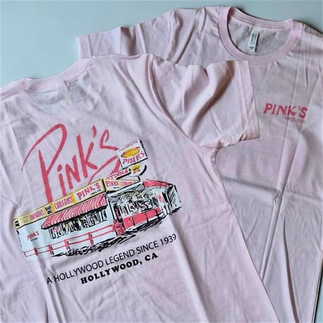 PINK’S HOTDOGS T-shirt（PINK）