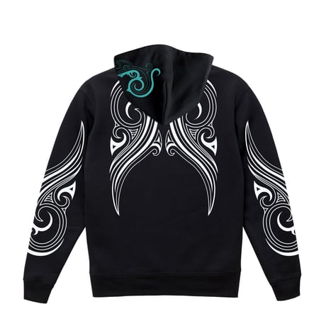 TRIBAL WALKYRIE HOODIE  (BLACK)