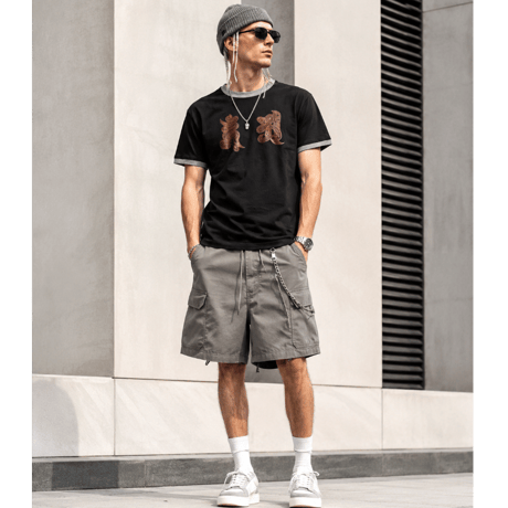 AUN TRIBAL SST (BLK-M.RED)