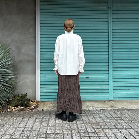 【BAKED CRINKLE GLEN CHECK SKIRT】  総丈80〜95cm