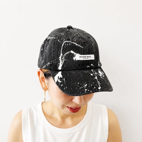 【WHITE SPLASH DENIM CAP】