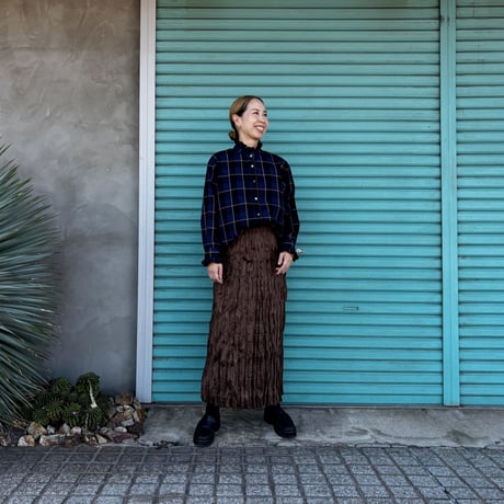 【BAKED CRINKLE / SUEDE SKIRT】  総丈80〜95cm