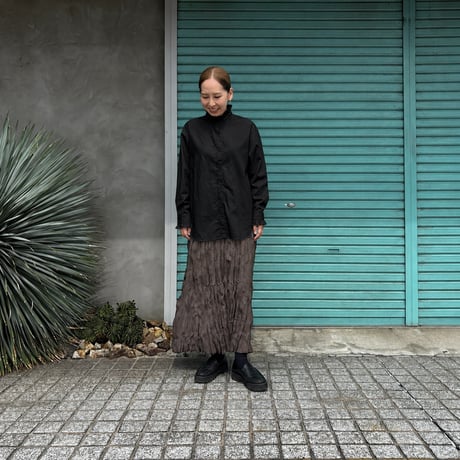 【BAKED CRINKLE GLEN CHECK SKIRT】  総丈80〜95cm