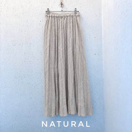 【Linen Crinkle Skirt】