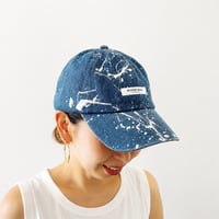 【WHITE SPLASH DENIM CAP】
