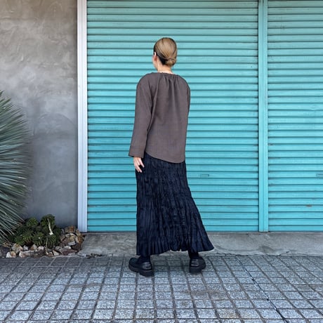 【BAKED CRINKLE / SUEDE SKIRT】  総丈80〜95cm
