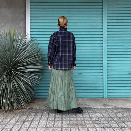 【Frill Collar Check Shirt】