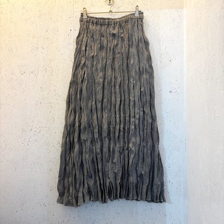 【BAKED CRINKLE GLEN CHECK SKIRT】  総丈80〜95cm