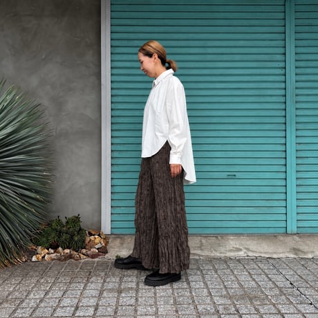 【BAKED CRINKLE / GLEN CHECK PANTS】