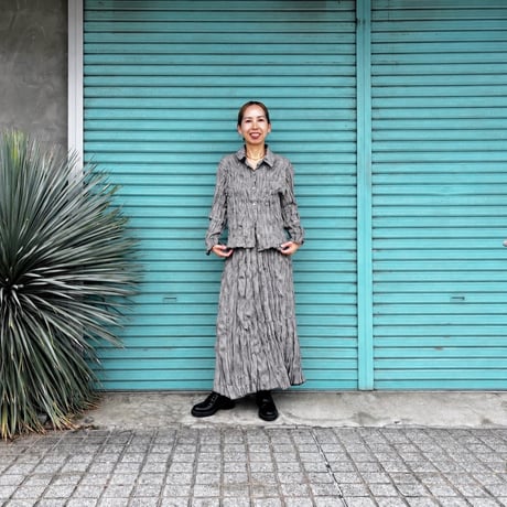 【Glen Check Crinkle Shirt】
