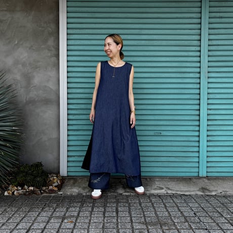 【SIDE LINE DENIM O.P / SLEEVELESS】