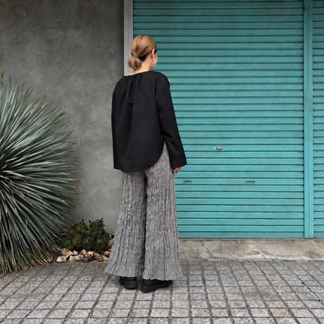 【BAKED CRINKLE / GLEN CHECK PANTS】