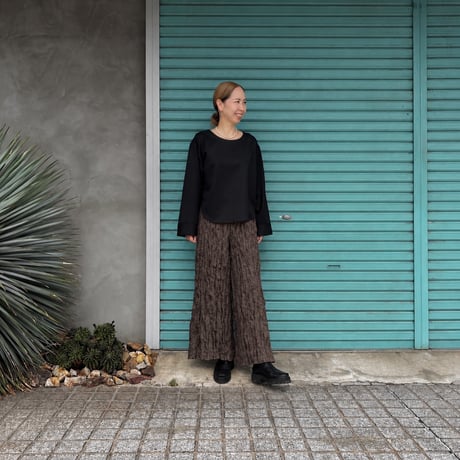 【BAKED CRINKLE / GLEN CHECK PANTS】