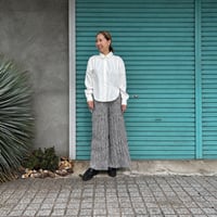 【BAKED CRINKLE / GLEN CHECK PANTS】