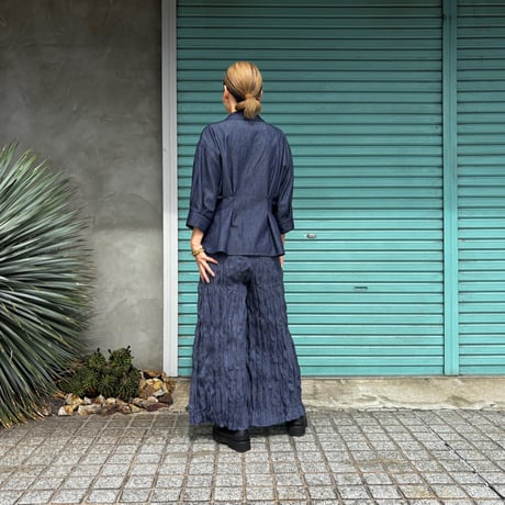 【BAKED CRINKLE / CHIDORI WIDE PANTS】