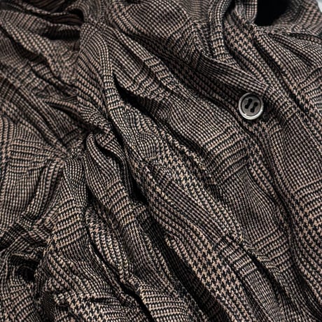 【Glen Check Crinkle Shirt】