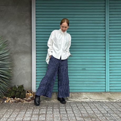 【BAKED CRINKLE / CHIDORI WIDE PANTS】