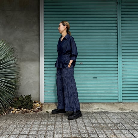 【BAKED CRINKLE / CHIDORI WIDE PANTS】