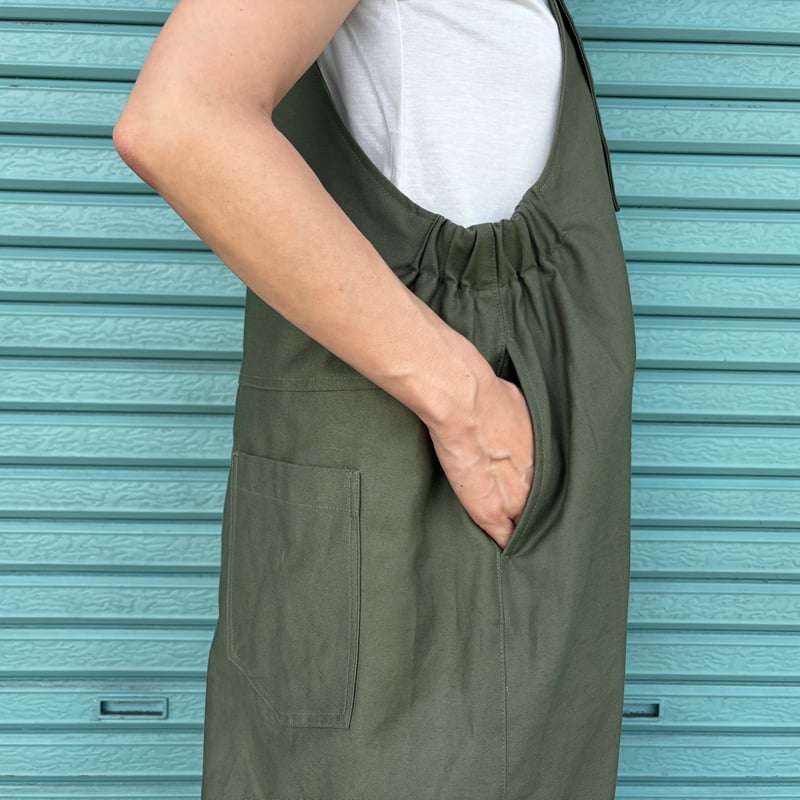 Back Satin All-in-One 】 Olive,Black | RIVER M