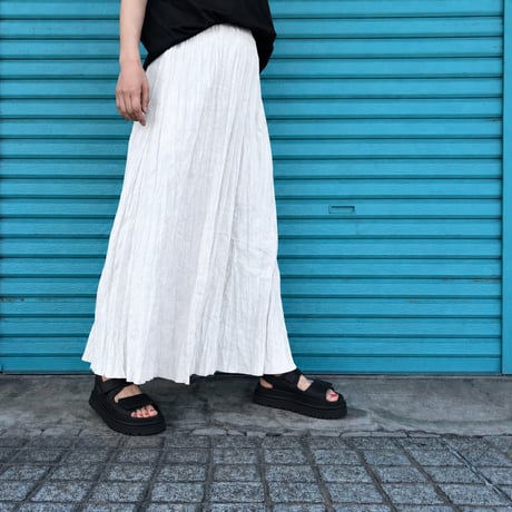 【Linen Crinkle Skirt】