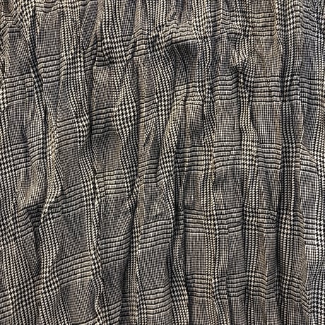 【BAKED CRINKLE GLEN CHECK SKIRT】  総丈80〜95cm