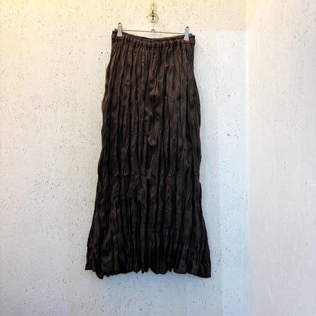 【BAKED CRINKLE GLEN CHECK SKIRT】  総丈80〜95cm