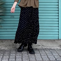 【DOT PRINT CRINKLE SKIRT】  総丈80〜95cm