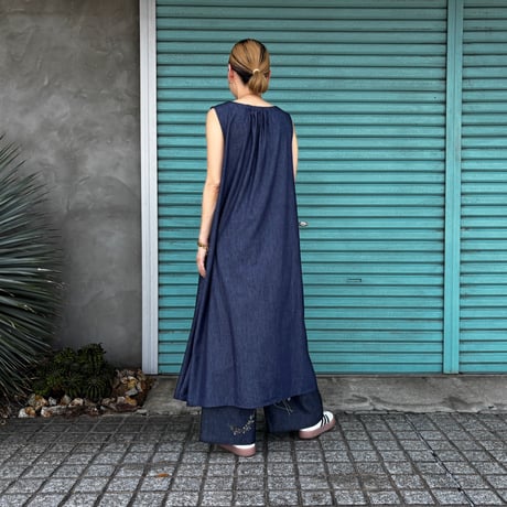 【SIDE LINE DENIM O.P / SLEEVELESS】