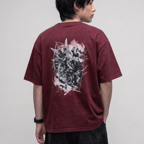 ムラフラワープリント半袖Tシャツ　63700702