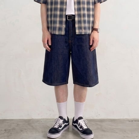 デニムショートパンツ【ハーフパンツ】　F0603-205 NV