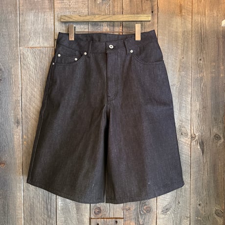 デニムショートパンツ【ハーフパンツ】　F0603-205 BK